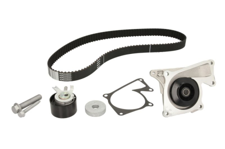 Distributie - Set distributie potrivit DACIA DUSTER, DUSTER/SUV, LODGY, LOGAN, LOGAN EXPRESS, LOGAN MCV, SANDERO; NISSAN CUBE, JUKE, NOTE, NV200 1.5/1.5D dupa 2005 (curea + intinzator + pompa apa)