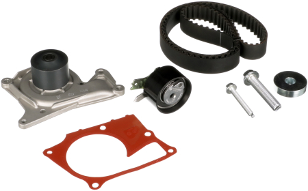 Set distributie potrivit DACIA DUSTER, DUSTER/SUV, LODGY, LOGAN, LOGAN EXPRESS, LOGAN MCV, SANDERO; NISSAN CUBE, JUKE, NOTE, NV200 1.5/1.5D dupa 2005 (curea + intinzator + pompa apa) [1]
