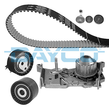 Set distributie potrivit DACIA DUSTER, DUSTER/SUV, LOGAN, LOGAN II, LOGAN MCV, SANDERO; LADA LARGUS; NISSAN KUBISTAR, TERRANO 1.4-1.6LPG dupa 1998 (curea + intinzator + pompa apa) [1]