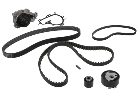 Distributie - Set distributie potrivit DS DS 3; CITROEN C1 II, C3 AIRCROSS I, C3 AIRCROSS II, C3 II, C3 III, C4 CACTUS, C-ELYSEE, DS3 1.0/1.2/1.2LPG dupa 2012 (curea + intinzator + pompa apa)