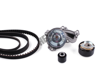 Set distributie potrivit DS DS 3; CITROEN C1 II, C3 AIRCROSS I, C3 AIRCROSS II, C3 II, C3 III, C4 CACTUS, C-ELYSEE, DS3 1.0/1.2/1.2LPG dupa 2012 (curea + intinzator + pompa apa) [1]