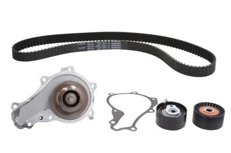 Distributie - Set distributie potrivit DS DS 3; CITROEN C2 ENTERPRISE, C3 II, DS3; FORD FIESTA V, FIESTA VI, KUGA II; MAZDA 2; PEUGEOT 2008 I, 206+ 1.4D/1.5/1.5D dupa 2001 (curea + intinzator + pompa apa)