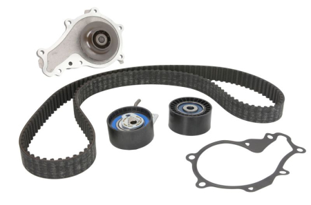 Distributie - Set distributie potrivit DS DS 3; CITROEN C3 II, C3 II/HATCHBACK, DS3; FORD FIESTA V, FIESTA VI, KUGA II; MAZDA 2; PEUGEOT 2008 I, 206+ 1.4D/1.5 dupa 2001 (curea + intinzator + pompa apa)