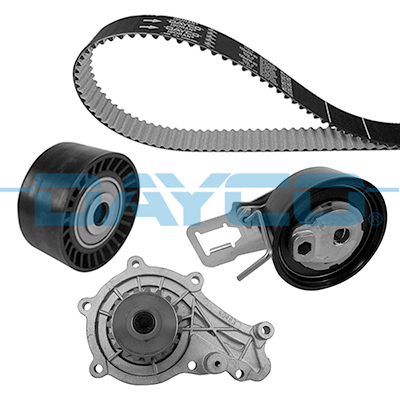 Distributie - Set distributie potrivit DS DS 3, DS 4, DS 5; CITROEN BERLINGO, BERLINGO MULTISPACE, BERLINGO/MINIVAN, C3 AIRCROSS I, C3 AIRCROSS II 1.2-1.6D dupa 2007 (curea + intinzator + pompa apa)