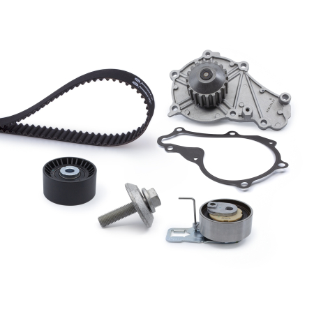 Distributie - Set distributie potrivit DS DS 3, DS 4, DS 5; CITROEN BERLINGO, BERLINGO MULTISPACE, BERLINGO/MINIVAN, C3 AIRCROSS I, C3 AIRCROSS II 1.2-1.6D dupa 2007 (curea + intinzator + pompa apa)