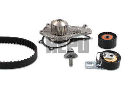 Set distributie potrivit DS DS 3, DS 4, DS 5; CITROEN BERLINGO, BERLINGO MULTISPACE, BERLINGO/MINIVAN, C3 AIRCROSS I, C3 AIRCROSS II 1.2-1.6D dupa 2007 (curea + intinzator + pompa apa) [1]