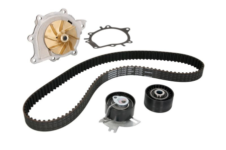 Distributie - Set distributie potrivit DS DS 7; CITROEN C5 II, C5 III, C6, C8, C-CROSSER, C-CROSSER ENTERPRISE; FIAT ULYSSE; FORD GALAXY II 2.0D/2.2D dupa 2002 (curea + intinzator + pompa apa)