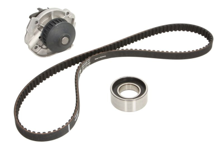 Distributie - Set distributie potrivit FIAT 500, DOBLO, DOBLO/MINIVAN, FIORINO, FIORINO/MINIVAN, GRANDE PUNTO, PALIO, PANDA, PANDA/HATCHBACK, PUNTO 1.2-1.4CNG dupa 1993 (curea + intinzator + pompa apa)