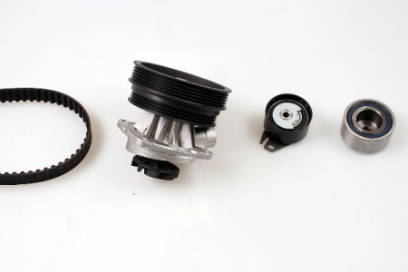 Distributie - Set distributie potrivit FIAT BARCHETTA, BRAVA, BRAVO I, COUPE, DOBLO, DOBLO/MINIVAN, MAREA, MULTIPLA, PALIO, PUNTO, SIENA, STILO 1.6-1.8 dupa 1995 (curea + intinzator + pompa apa)