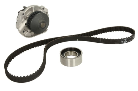 Distributie - Set distributie potrivit FIAT CINQUECENTO, PALIO, PANDA, PANDA/HATCHBACK, PUNTO, SEICENTO / 600, SEICENTO / 600/HATCHBACK, UNO; LANCIA Y 0.8-1.2 dupa 1984 (curea + intinzator + pompa apa)