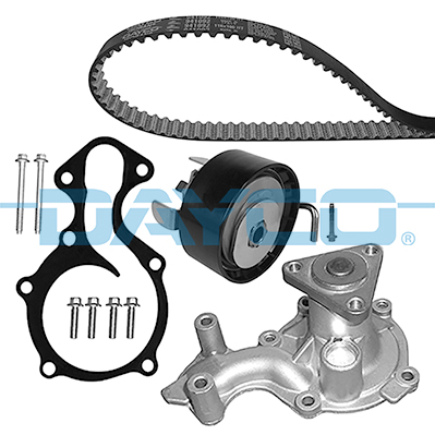 Distributie - Set distributie potrivit FORD B-MAX, C-MAX II, ECOSPORT, FIESTA VI, FIESTA VII, FOCUS III, FOCUS III/HATCHBACK, FOCUS III/KOMBI 1.0-2.0 dupa 2012 (curea + intinzator + pompa apa)