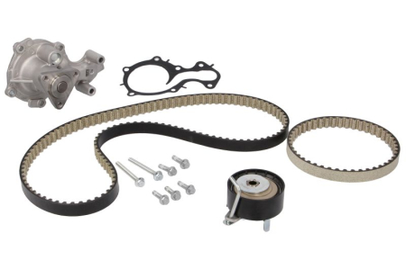 Distributie - Set distributie potrivit FORD B-MAX, C-MAX II, ECOSPORT, FIESTA VI, FIESTA VII, FOCUS III, FOCUS III/HATCHBACK, FOCUS III/KOMBI, GRAND C-MAX 1.0 dupa 2012 (curea + intinzator + pompa apa)