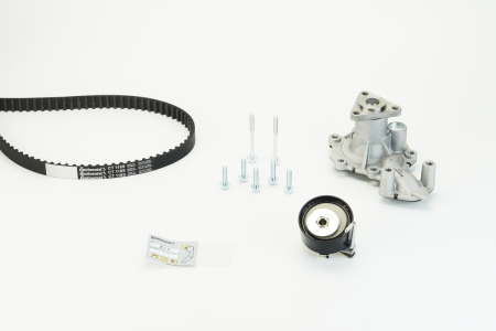 Distributie - Set distributie potrivit FORD B-MAX, C-MAX II, ECOSPORT, FIESTA VI, FOCUS III, FOCUS III/HATCHBACK, FOCUS III/KOMBI, GRAND C-MAX 1.0 dupa 2012 (curea + intinzator + pompa apa)