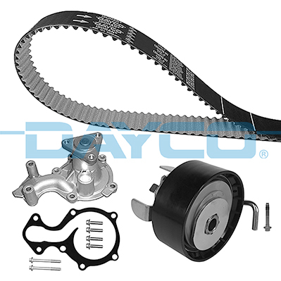 Distributie - Set distributie potrivit FORD B-MAX, C-MAX II, ECOSPORT, FIESTA VI, FOCUS III, FOCUS III/HATCHBACK, FOCUS III/KOMBI, GRAND C-MAX 1.0 dupa 2012 (curea + intinzator + pompa apa)