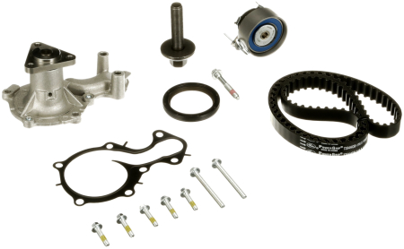 Distributie - Set distributie potrivit FORD B-MAX, C-MAX II, ECOSPORT, FIESTA VI, FOCUS III, FOCUS III/HATCHBACK, FOCUS III/KOMBI, GRAND C-MAX, MONDEO V 1.0 dupa 2012 (curea + intinzator + pompa apa)