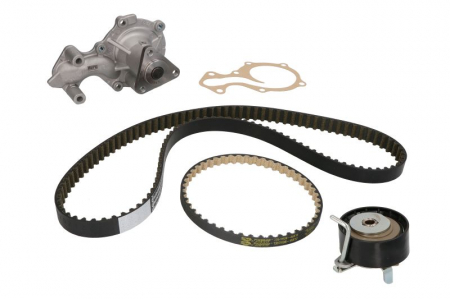 Distributie - Set distributie (curea + intinzator + Pompa apa) potrivit FORD B-MAX, C-MAX II, FIESTA VI, FOCUS III, FOCUS III/HATCHBACK, FOCUS III/KOMBI, GRAND C-MAX 1.0 02.12-