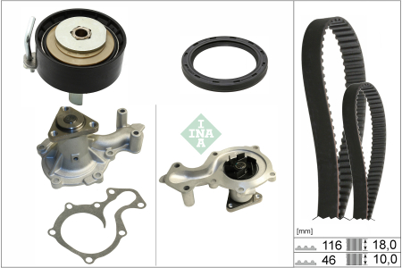 Distributie - Set distributie potrivit FORD B-MAX, FIESTA VI, FOCUS III, FOCUS III/HATCHBACK, FOCUS III/KOMBI 1.0 dupa 2012 (curea + intinzator + pompa apa)