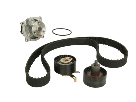 Distributie - Set distributie potrivit FORD COUGAR, FOCUS I, FOCUS I/KOMBI, MONDEO II, TOURNEO CONNECT, TRANSIT CONNECT 1.6-2.0 1996-2013 (curea + intinzator + pompa apa)