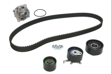 Distributie - Set distributie potrivit FORD COUGAR, FOCUS I, FOCUS I/KOMBI, MONDEO II, TOURNEO CONNECT, TRANSIT CONNECT 1.6-2.0 1996-2013 (curea + intinzator + pompa apa)