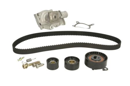 Distributie - Set distributie potrivit FORD ESCORT CLASSIC, ESCORT V, ESCORT VI, FIESTA III, MONDEO I, ORION III 1.6/1.8 1992-2000 (curea + intinzator + pompa apa)