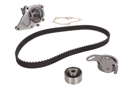 Set distributie potrivit HYUNDAI ACCENT, ACCENT I, ACCENT II, ACCENT III, COUPE I, COUPE II, ELANTRA III, GETZ, MATRIX; KIA CERATO I 1.3-1.6 1994-2011 (curea + intinzator + Pompa apa) [1]