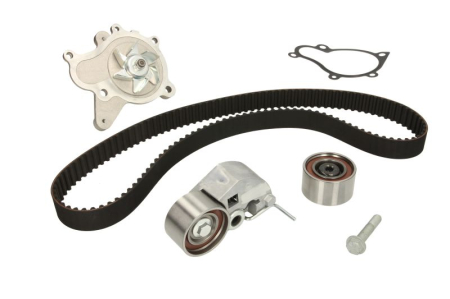 Distributie - Set distributie potrivit HYUNDAI ACCENT II, ACCENT III, ELANTRA III, GETZ, HIGHWAY, MATRIX, SANTA FÉ I, SANTA FÉ II 1.5D/2.0D/2.2D 2001-2015 (curea + intinzator + pompa apa)