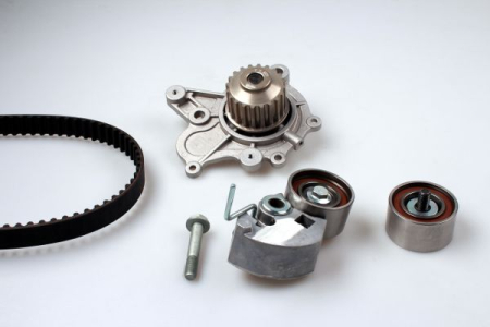 Distributie - Set distributie potrivit HYUNDAI ACCENT II, ACCENT III, ELANTRA III, GETZ, HIGHWAY, MATRIX, SANTA FÉ I, SANTA FÉ II, TRAJET 1.5D/2.0D/2.2D 2001-2015 (curea + intinzator + pompa apa)