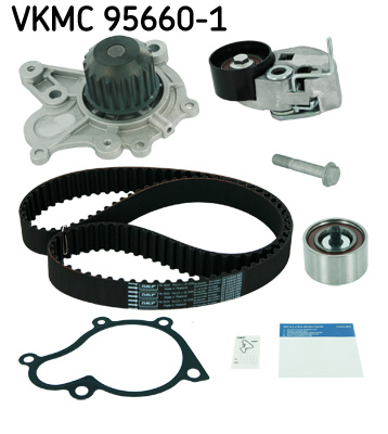 Set distributie potrivit HYUNDAI ACCENT II, ACCENT III, ELANTRA III, GETZ, HIGHWAY, MATRIX, SANTA FÉ I, SANTA FÉ II, TRAJET 1.5D/2.0D/2.2D 2001-2015 (curea + intinzator + pompa apa) [1]