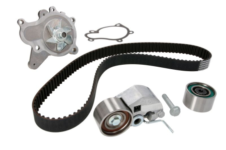 Distributie - Set distributie potrivit HYUNDAI ACCENT II, ACCENT III, ELANTRA III, GETZ, HIGHWAY, MATRIX, SANTA FÉ I, SANTA FÉ II, TRAJET 1.5D/2.0D/2.2D 2001-2015 (curea + intinzator + pompa apa)
