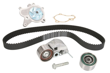 Distributie - Set distributie potrivit HYUNDAI ACCENT III, ELANTRA III, GRANDEUR, HIGHWAY, I30, SANTA FÉ I, SANTA FÉ II, SANTA FÉ II/SUV, SONATA V 1.5D-2.2D 2001-2015 (curea + intinzator + pompa apa)