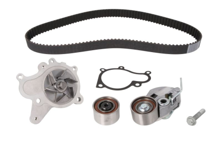Distributie - Set distributie potrivit HYUNDAI ACCENT III, ELANTRA III, GRANDEUR, I30, SANTA FÉ I, SANTA FÉ II, SANTA FÉ II/SUV, SONATA V, TRAJET 1.5D-2.2D 2001-2015 (curea + intinzator + pompa apa)