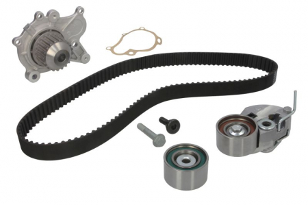 Piese Auto - Set distributie (curea + intinzator + Pompa apa) potrivit HYUNDAI ACCENT III, ELANTRA III, GRANDEUR, I30, SANTA FÉ I, SANTA FÉ II, SANTA FÉ II/SUV, SONATA V, TRAJET 1.5D-2.2D 04.01-12.15