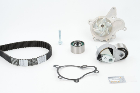 Set distributie potrivit HYUNDAI ACCENT III, ELANTRA III, GRANDEUR, I30, SANTA FÉ I, SANTA FÉ II, SANTA FÉ II/SUV, SONATA V, TRAJET 1.5D-2.2D 2001-2015 (curea + intinzator + pompa apa) [1]