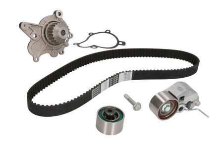 Distributie - Set distributie potrivit HYUNDAI ACCENT III, ELANTRA III, GRANDEUR, I30, SANTA FÉ I, SANTA FÉ II, SANTA FÉ II/SUV, SONATA V, TRAJET 1.5D-2.2D 2001-2015 (curea + intinzator + pompa apa)