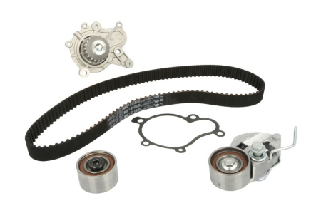 Distributie - Set distributie potrivit HYUNDAI ACCENT III, ELANTRA III, GRANDEUR, I30, SANTA FÉ I, SANTA FÉ II, SANTA FÉ II/SUV, SONATA V, TRAJET 1.5D-2.2D 2001-2015 (curea + intinzator + pompa apa)