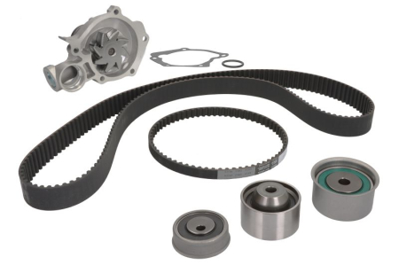 Distributie - Set distributie potrivit HYUNDAI SANTA FÉ I, SONATA IV 2.4 1998-2006 (curea + intinzator + pompa apa)