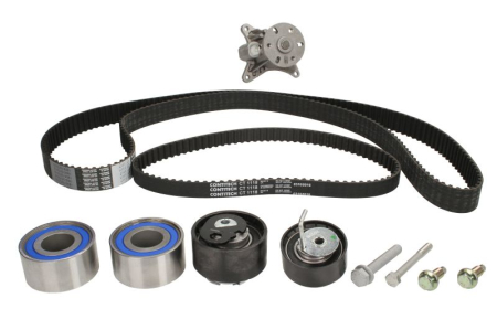 Distributie - Set distributie potrivit JAGUAR S-TYPE II, XF I, XJ; LAND ROVER DISCOVERY III, DISCOVERY IV, RANGE ROVER SPORT I 2.7D 2004-2018 (curea + intinzator + pompa apa)