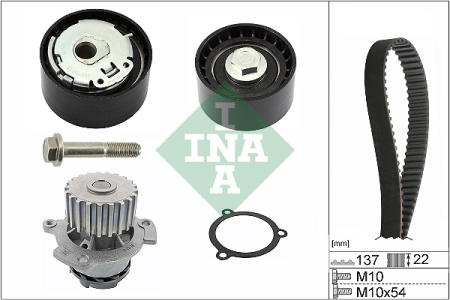 Distributie - Set distributie potrivit LADA 110, 111, 112, KALINA, KALINA II, PRIORA, VESTA, XRAY 1.4-1.8 dupa 1995 (curea + intinzator + pompa apa)