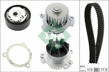 Distributie - Set distributie potrivit LADA GRANTA, KALINA II, LARGUS, PRIORA 1.6 dupa 2011 (curea + intinzator + pompa apa)