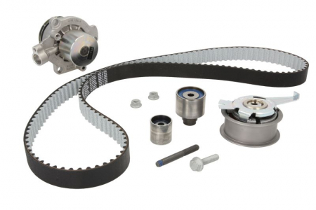 Set distributie potrivit MAN TGE; AUDI A1, A3, A4 ALLROAD B8, A4 ALLROAD B9, A4 B8, A4 B9, A5, A6 C7, A6 C8, Q2, Q3, Q5, TT 1.4-2.0DH dupa 1996 (curea + intinzator + Pompa apa) [1]