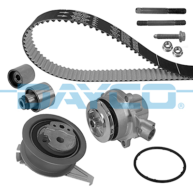 Distributie - Set distributie potrivit MAN TGE; AUDI A1, A3, A4 ALLROAD B8, A4 ALLROAD B9, A4 B8, A4 B9, A5, A6 C7, A6 C8, Q2, Q3, Q5, TT 1.6D/2.0D dupa 2007 (curea + intinzator + pompa apa)