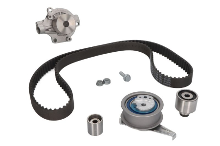 Distributie - Set distributie potrivit MAN TGE; AUDI A3, A4 B9, A5, A6 C8; SKODA KAROQ; VW ARTEON, CALIFORNIA T6 CAMPER, CRAFTER 1.6D/2.0D dupa 2015 (curea + intinzator + pompa apa)
