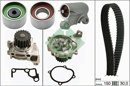 Set distributie potrivit MAZDA 3, 5, 6 2.0D 2002-2010 (curea + intinzator + pompa apa) [1]
