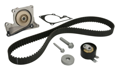Distributie - Set distributie potrivit MERCEDES A (V177), A (W176), A (W177), B SPORTS TOURER (W246, W242), B SPORTS TOURER (W247) 0.9-1.6 dupa 2007 (curea + intinzator + pompa apa)