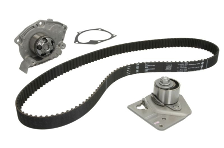 Distributie - Set distributie potrivit NISSAN PRIMERA; RENAULT GRAND SCENIC II, GRAND SCENIC III, LAGUNA II, MEGANE II, MEGANE III, SCENIC II, SCENIC III 1.9D dupa 2001 (curea + intinzator + pompa apa)