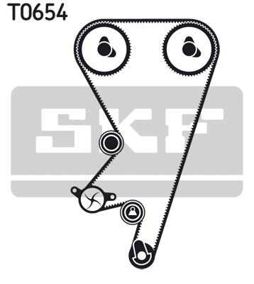 Set distributie potrivit OPEL ASTRA F, ASTRA F/KOMBI, ASTRA G, ASTRA G/KOMBI, KADETT E, KADETT E COMBO, KADETT E/KOMBI, VECTRA A 1.7D 1988-2005 (curea + intinzator + pompa apa) [2]