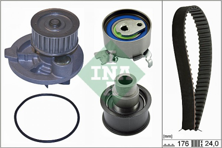 Set distributie potrivit OPEL ASTRA F, ASTRA F/KOMBI, ASTRA G, ASTRA G/KOMBI, KADETT E, KADETT E COMBO, KADETT E/KOMBI, VECTRA A 1.7D 1988-2005 (curea + intinzator + Pompa apa) [2]