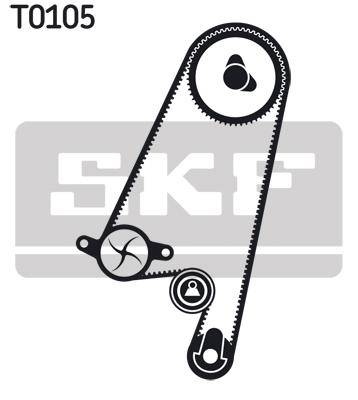 Set distributie potrivit OPEL ASTRA F, ASTRA F/KOMBI, CALIBRA A, FRONTERA A SPORT, KADETT E, OMEGA A, OMEGA B, VECTRA A, VECTRA B 1.6/1.8/2.0 1984-2003 (curea + intinzator + Pompa apa) [1]