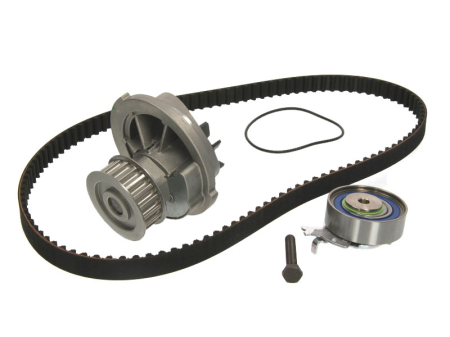 Distributie - Set distributie potrivit OPEL ASTRA G, ASTRA G/KOMBI, COMBO TOUR, COMBO/MINIVAN, MERIVA A 1.6 dupa 1998 (curea + intinzator + pompa apa)