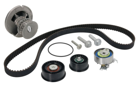 Distributie - Set distributie potrivit OPEL ASTRA G, ASTRA H, ASTRA H GTC, CORSA C, MERIVA A, SIGNUM, TIGRA, VECTRA B, VECTRA C, VECTRA C GTS 1.6/1.8 1995-2015 (curea + intinzator + pompa apa)